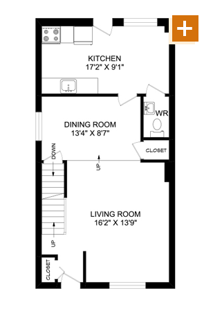 3A 3 Bedroom - 1,293 sq. ft Floorplan