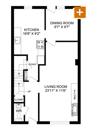 3/4ADF 3/4 Bedroom - 1,560 sq. ft Floorplan
