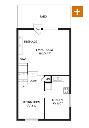 4AF 4 Bedroom - 1,483 sq. ft Floorplan
