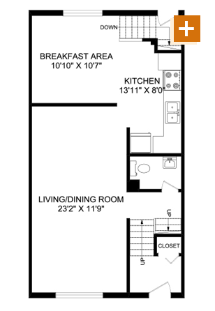 4 Bedroom Regular - 1,519 sq. ft Floorplan