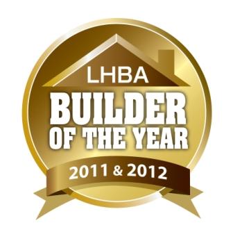 LHBA Builder of the year 2011 and 2012 logo