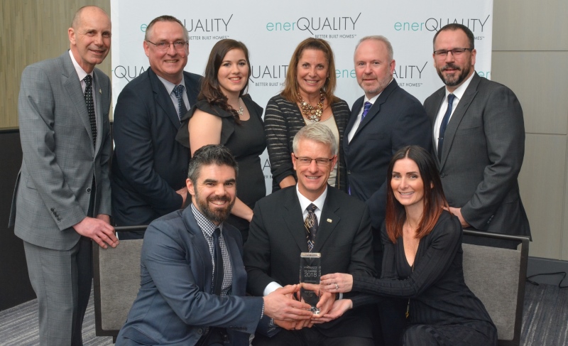 Members of the Sifton team, showcasing the EnerQuality award they won