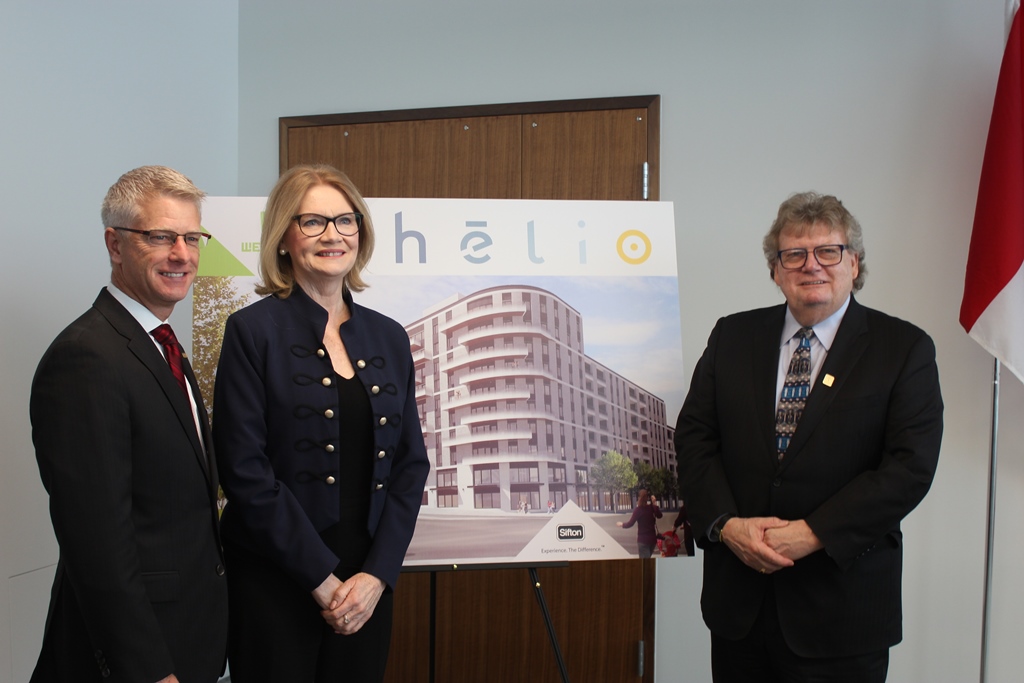 Sifton team members announce the Helio building