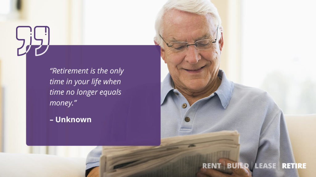 retirement quote from unknown person with the man 