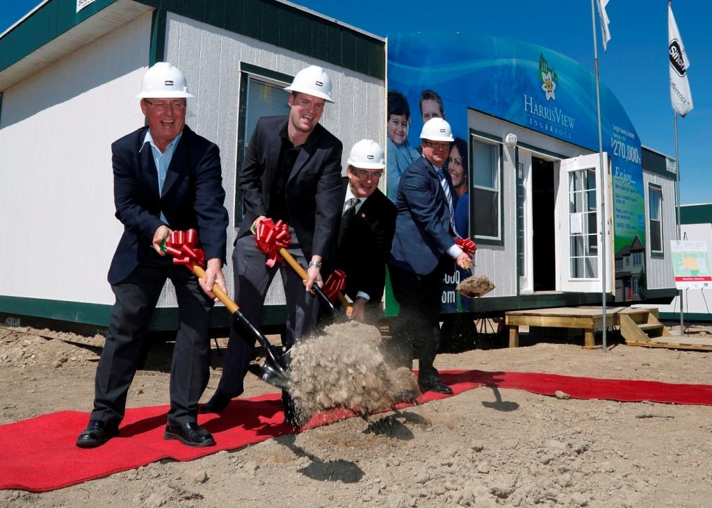 Press image of Sifton team breaking ground at HarrisView