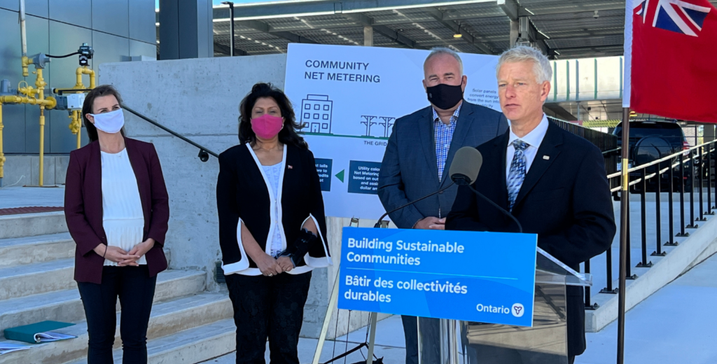 Ontario press conference for Building Sustainable Communities