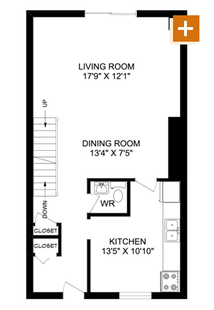 3C 3 Bedroom - 1,369 sq. ft Floorplan