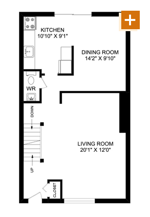 3D 3 Bedroom - 1,376 sq. ft Floorplan