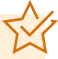 A star with a check mark icon